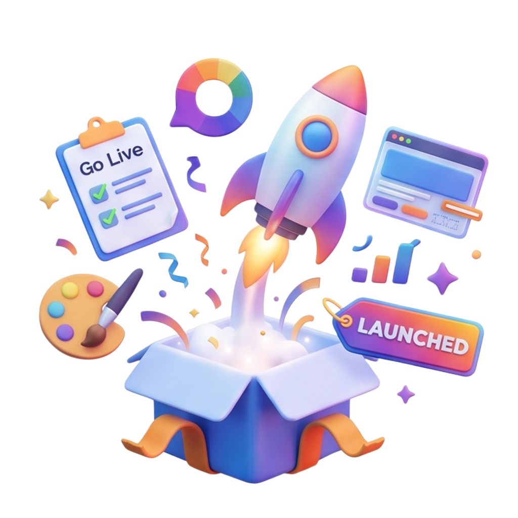 Step 3: We Design & Launch - Go live with your new business